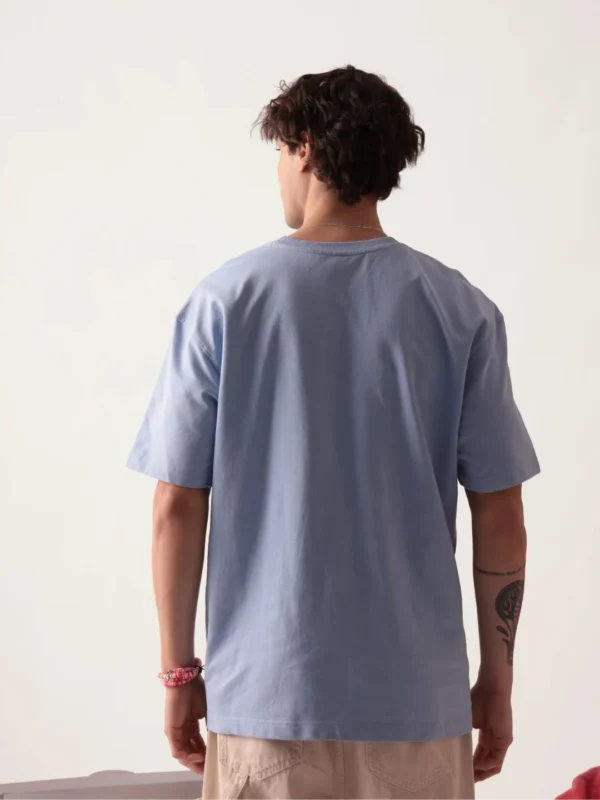 MEN OLIVE COLOR DANGER OVERSIZED T-SHIRT - Image 4