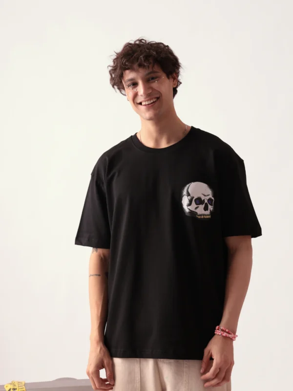 CICADA BLACK BUTTERFLY SKULL OVERSIZED TSHIRT - Image 5
