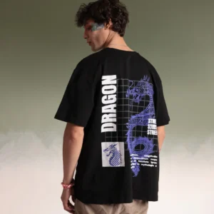MEN GRAPHIC DRAGON OVERSIZED TSHIRT