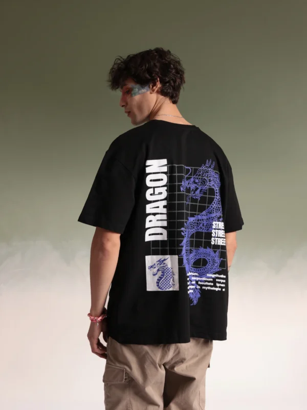 MEN GRAPHIC DRAGON OVERSIZED TSHIRT