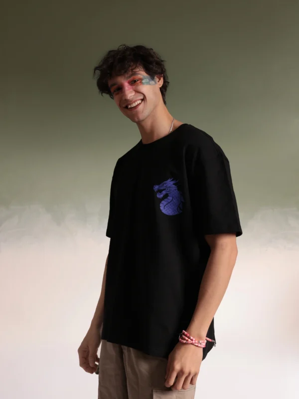 cicada apparels Men Graphic Dragon Oversized T-shirt image 01