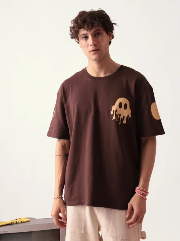 Men-Brown-Teror-Oversized-Tshirt-picture